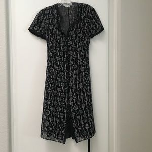 NWOT Kay Unger polka dot silk dress